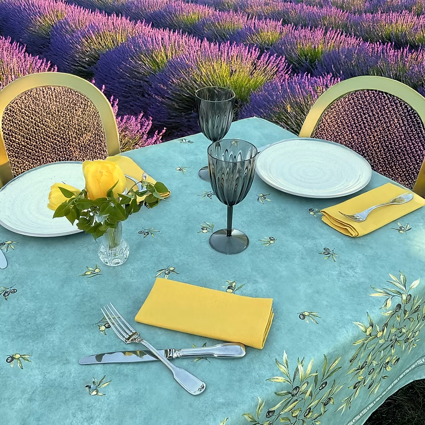 フランス製撥水クロス》オリヴレ|長方形テーブル用|200×150cm フランス製撥水クロス》オリヴレ|長方形テーブル用|200×150cm