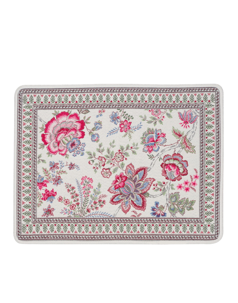 Jacquard Placemat - Garance Fuchsia Bleu