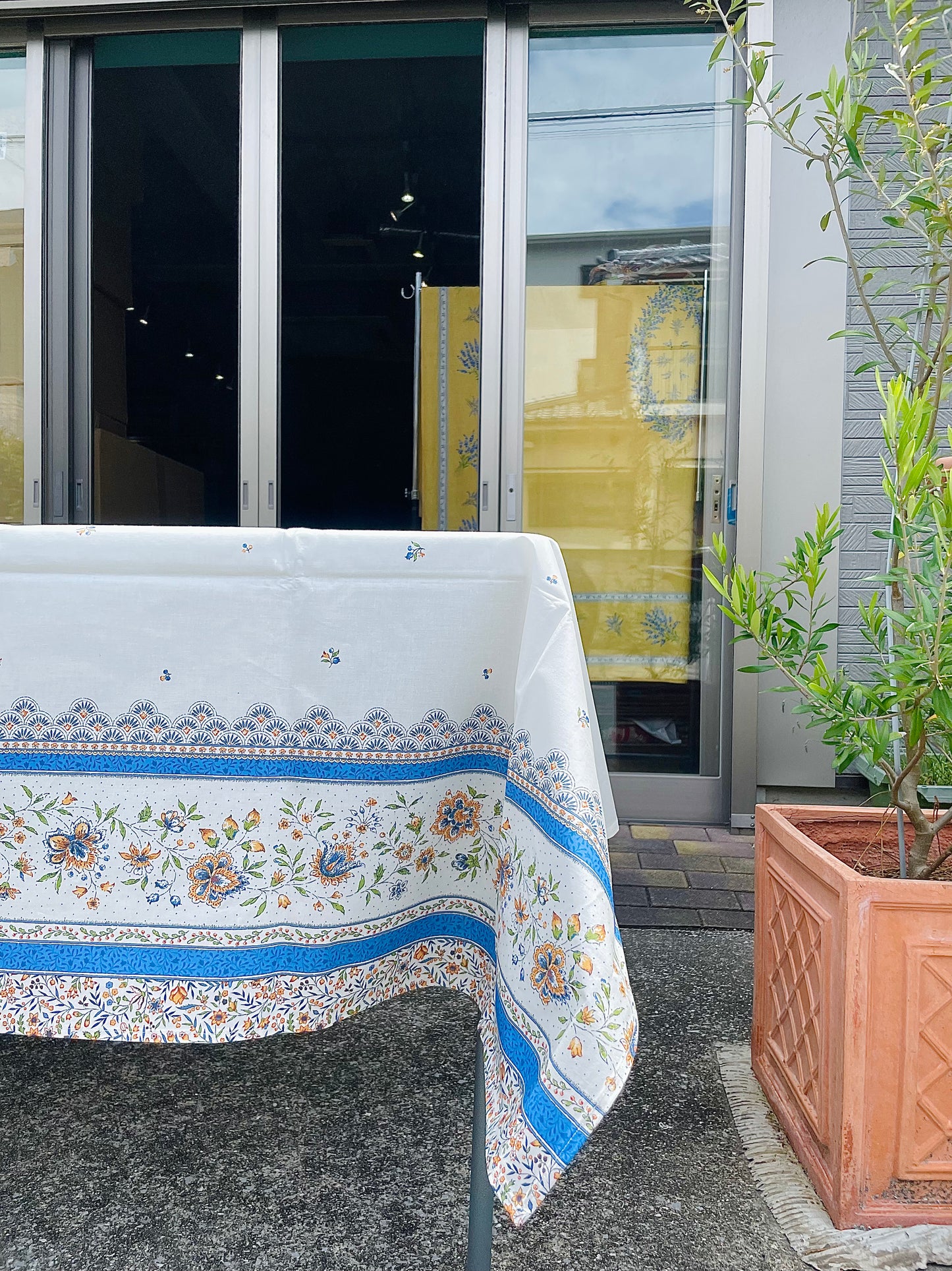 《フランス製コットン撥水クロス》テーブルクロス|ボケール|250cm×150cm