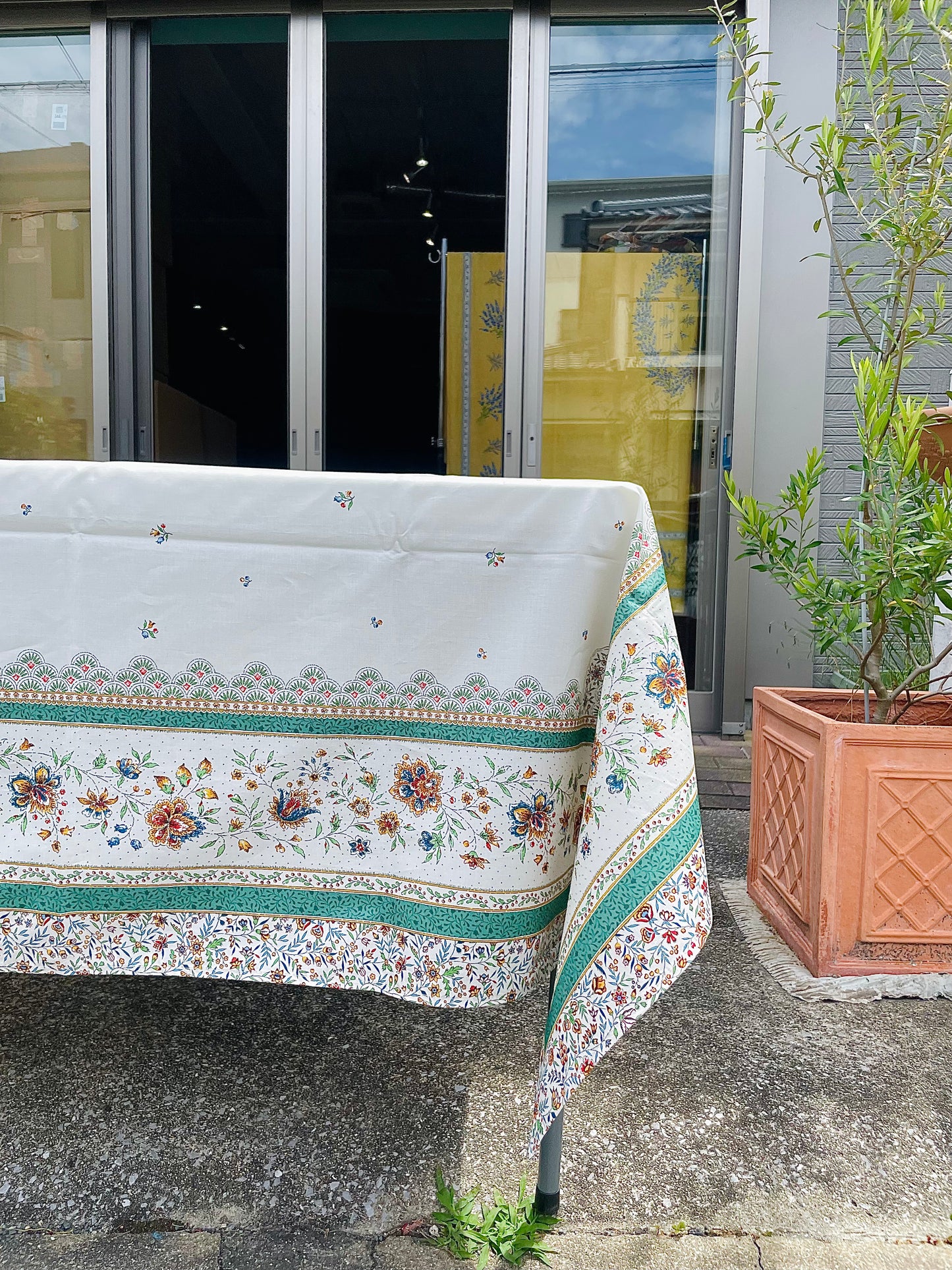 《フランス製コットン撥水クロス》テーブルクロス|ボケール|250cm×150cm