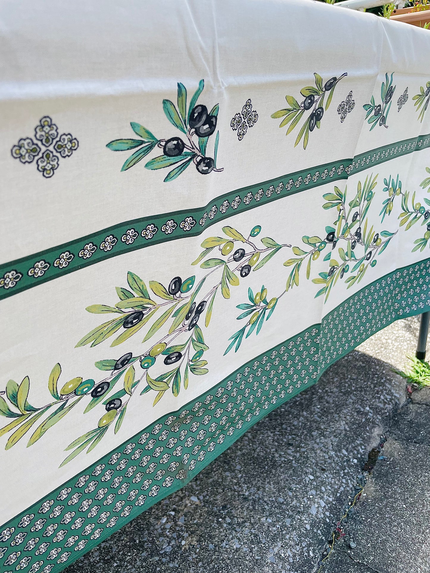 《フランス製コットン撥水クロス》テーブルクロス|ガランス|250cm×150cm