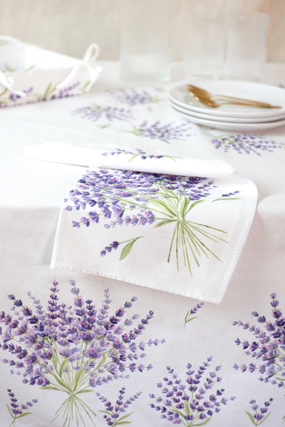 《フランス製コットン撥水クロス》ラウンドテーブルクロス|ミモザ|直径180cm