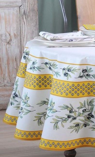 《フランス製撥水クロス》ガランス|ラウンドテーブル用|直径180cm