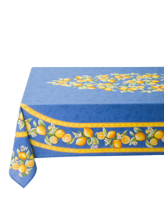《フランス製コットン撥水クロス》テーブルクロス|シトロン|250cm×150cm