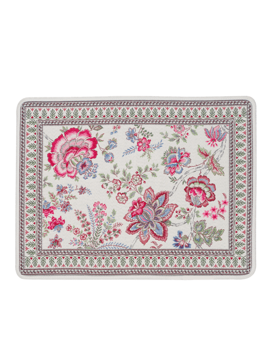 Jacquard Placemat - Garance Fuchsia Bleu